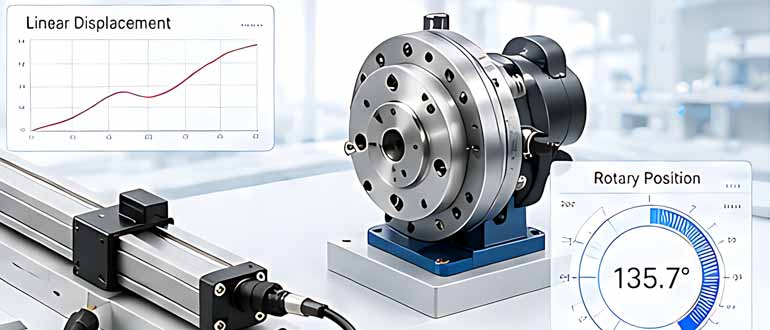 Industrial linear displacement position sensor